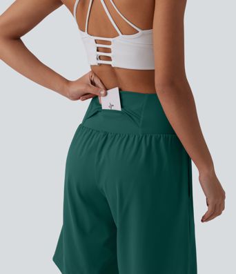 SoftlyZero™ shorts de yoga 2 en 1, alto súper alto, con sensación fresca al tacto, 9" con bolsillos