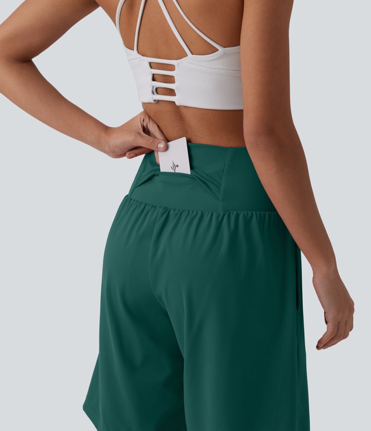 SoftlyZero™ shorts de yoga 2 en 1, alto súper alto, con sensación fresca al tacto, 9" con bolsillos