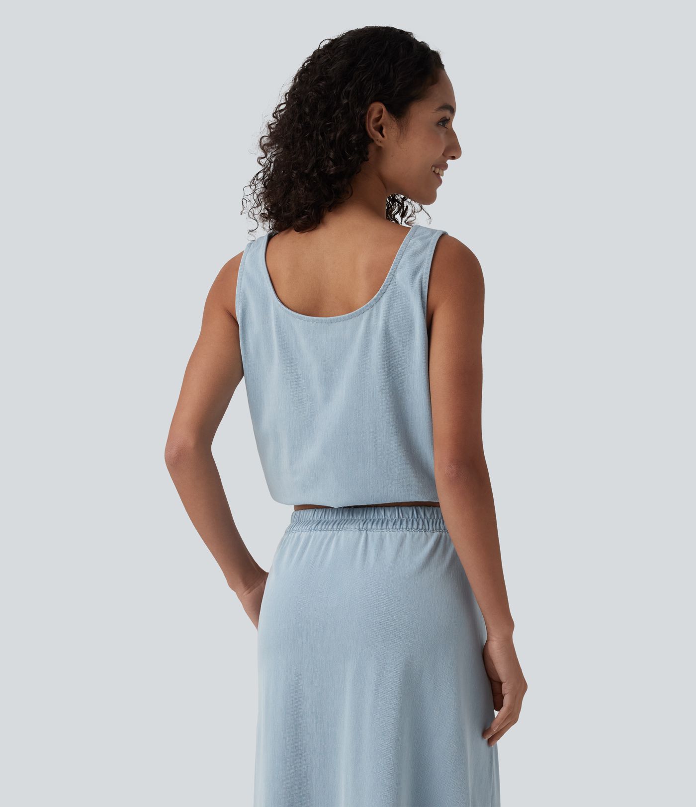 Halara Flex™ U Neck Denim Casual Tank Top