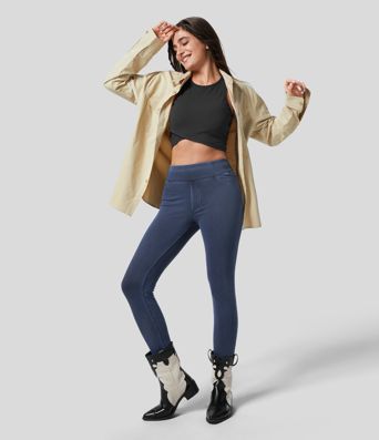 Legging en denim taille haute Halara Flex™ Denim Heat avec poches