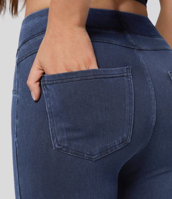 Legging en denim taille haute Halara Flex™ Denim Heat avec poches