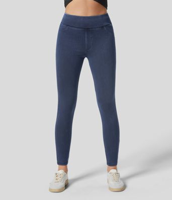 Legging en denim taille haute Halara Flex™ Denim Heat avec poches