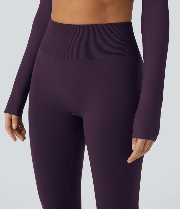 OneForm Seamless Flow Mid Rise Tummy Control Butt Lifting Yoga Leggings