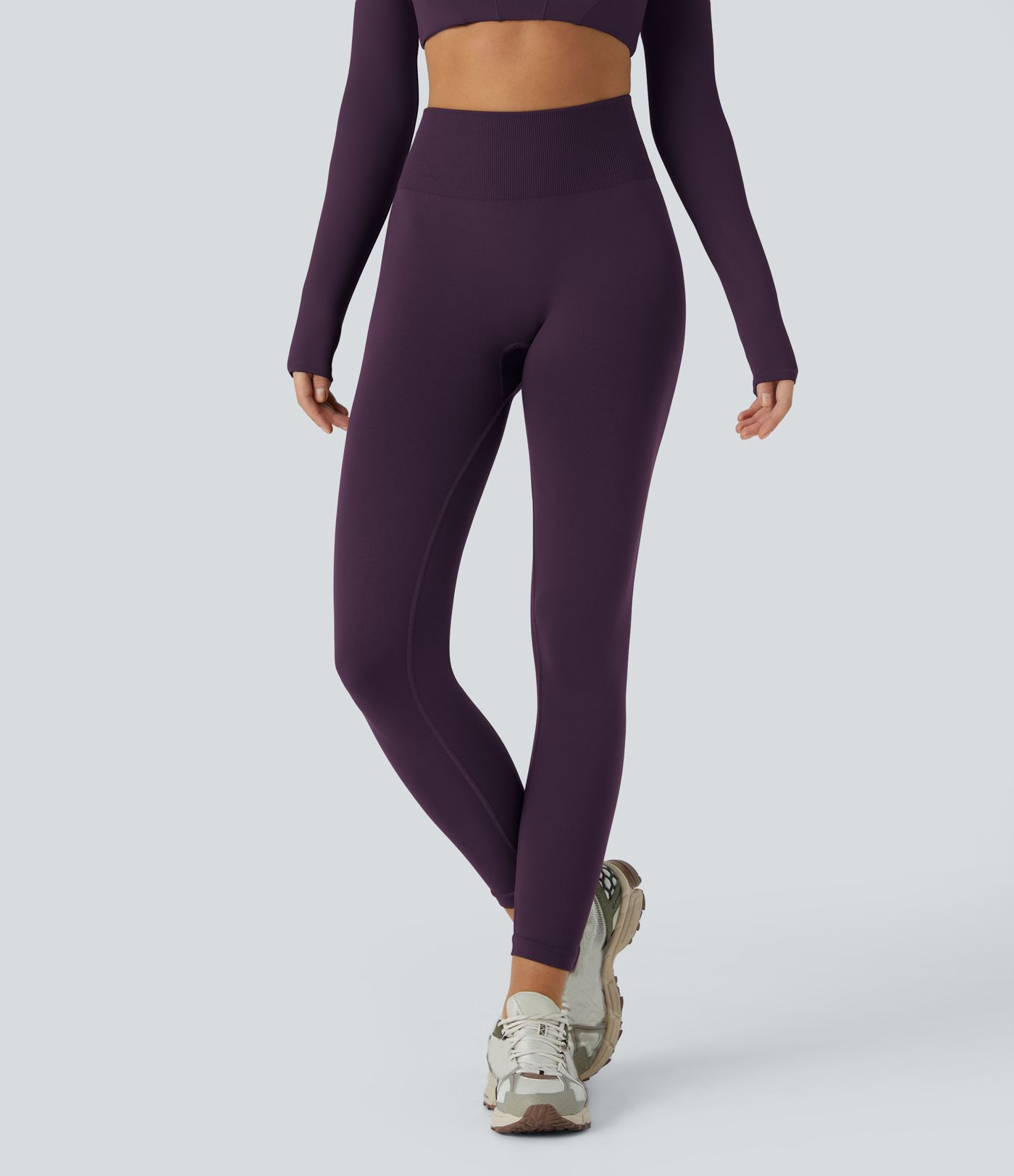 OneForm Seamless Flow Mid Rise Tummy Control Butt Lifting Yoga Leggings