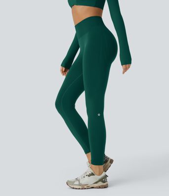 OneForm Seamless Flow Mid Rise Tummy Control Butt Lifting Yoga Leggings
