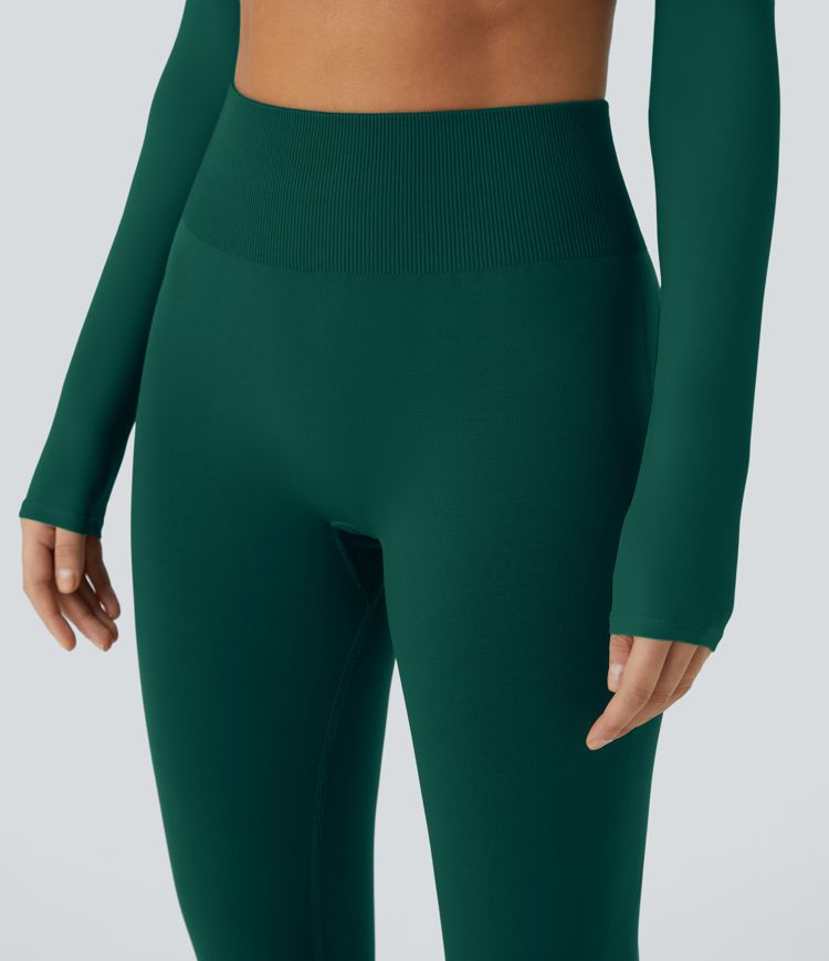 OneForm Seamless Flow Mid Rise Tummy Control Butt Lifting Yoga Leggings