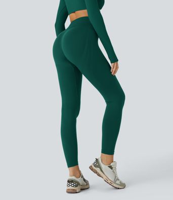 OneForm Seamless Flow Mid Rise Tummy Control Butt Lifting Yoga Leggings