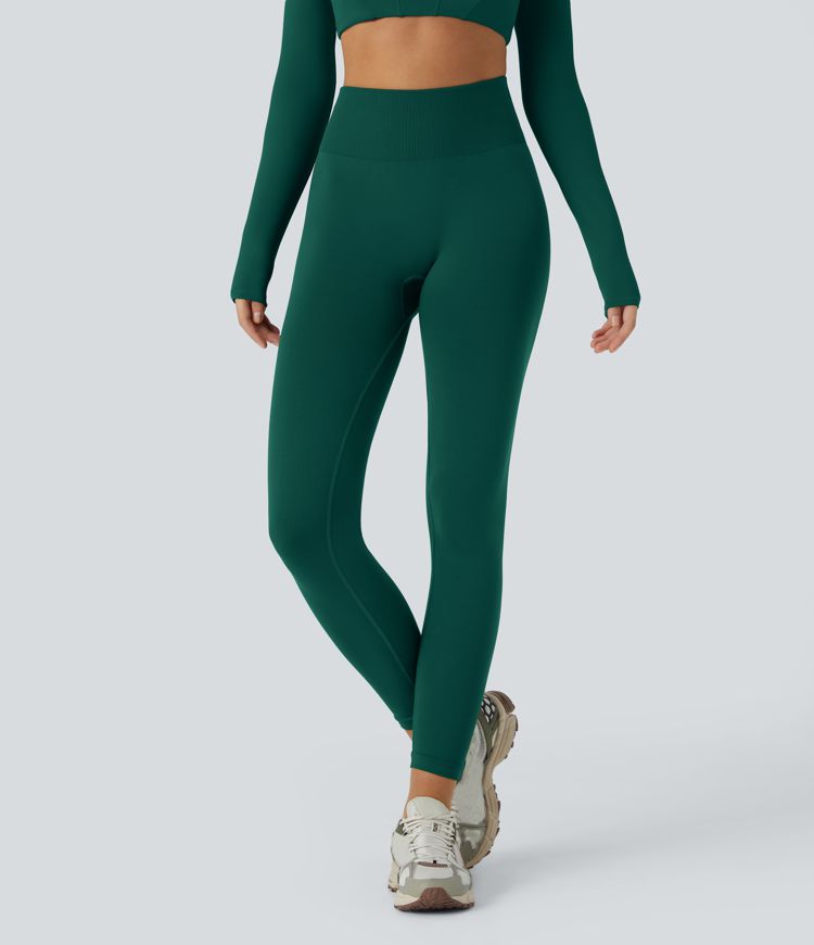 OneForm Seamless Flow Mid Rise Tummy Control Butt Lifting Yoga Leggings