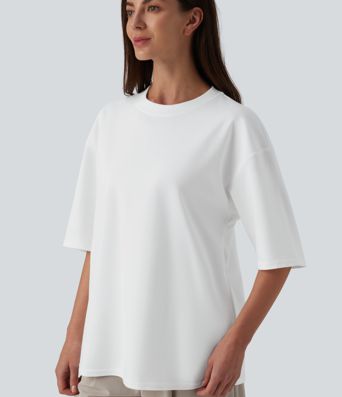 Round Neck Half Sleeve Oversize Casual T-Shirt