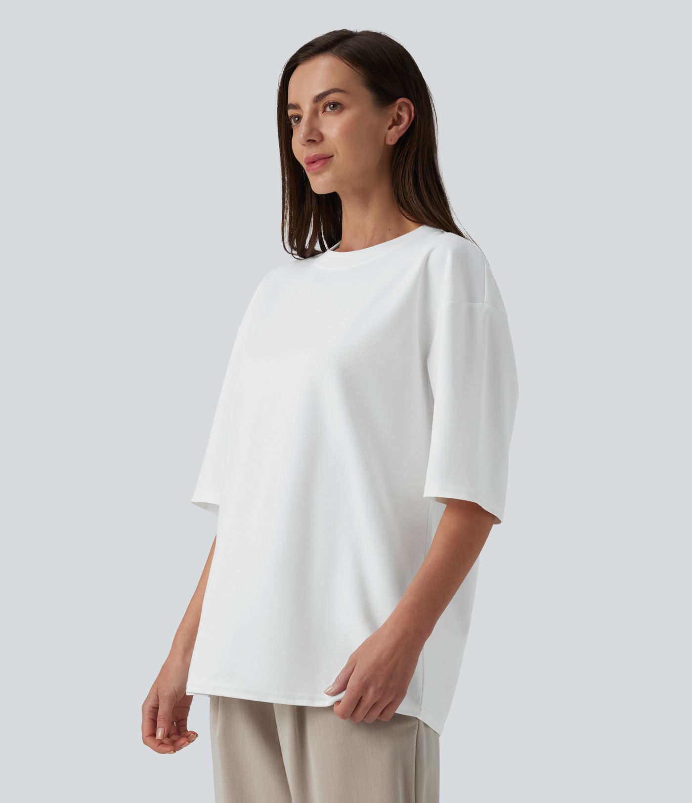 Round Neck Half Sleeve Oversize Casual T-Shirt