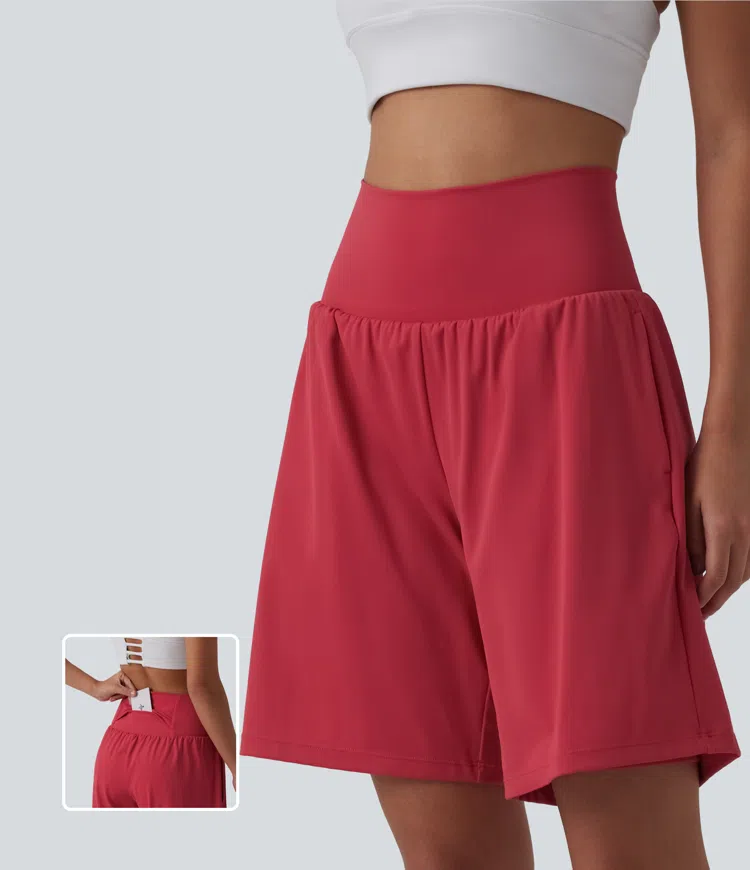 SoftlyZero™ Airy Super High Waisted 2-in-1 InstantCool Yoga Shorts 9" with Pockets