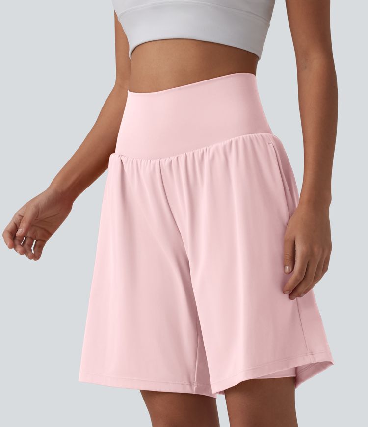 SoftlyZero™ Airy Super High Waisted 2-in-1 Cool Touch Yoga Shorts 9" with Pockets