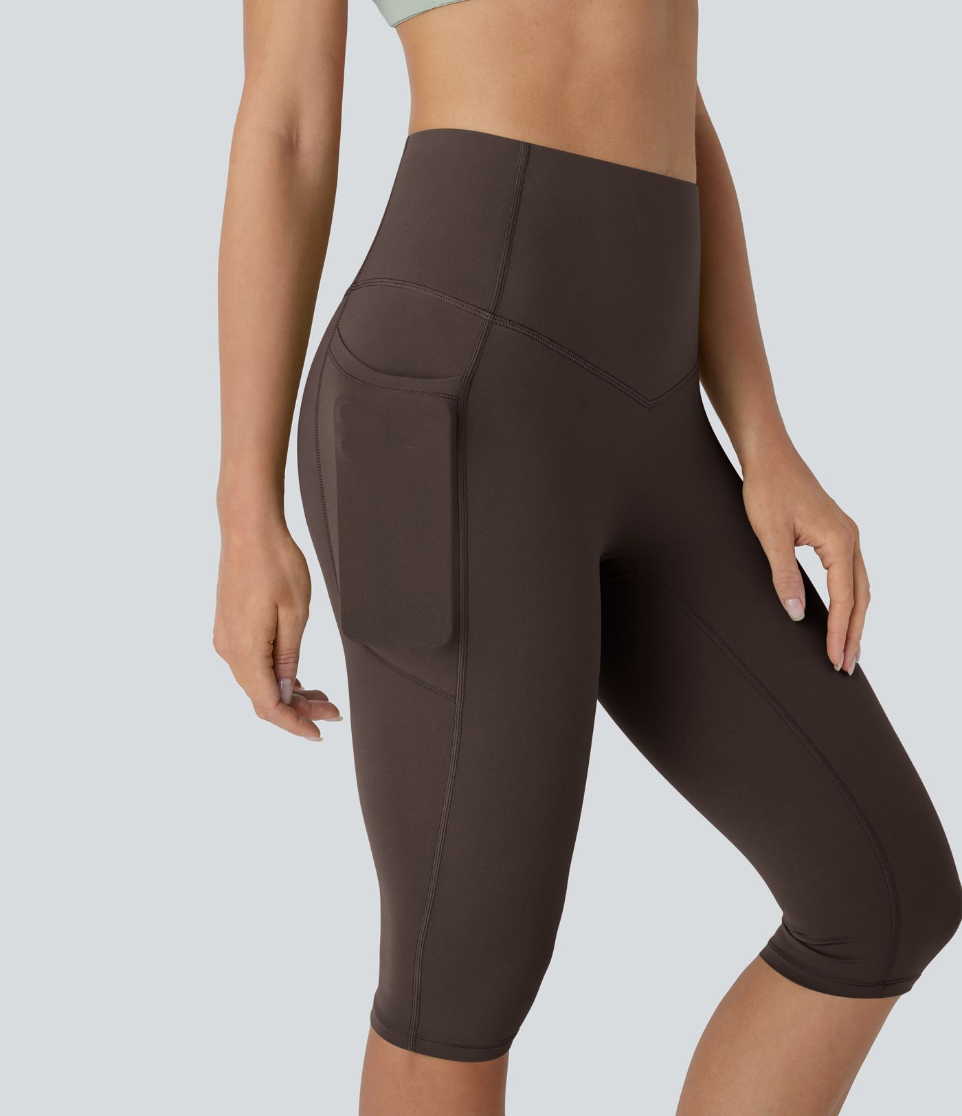 Halara UltraSculpt™ High Waisted Tummy Control Pedal Pusher Yoga Leggings with Pockets