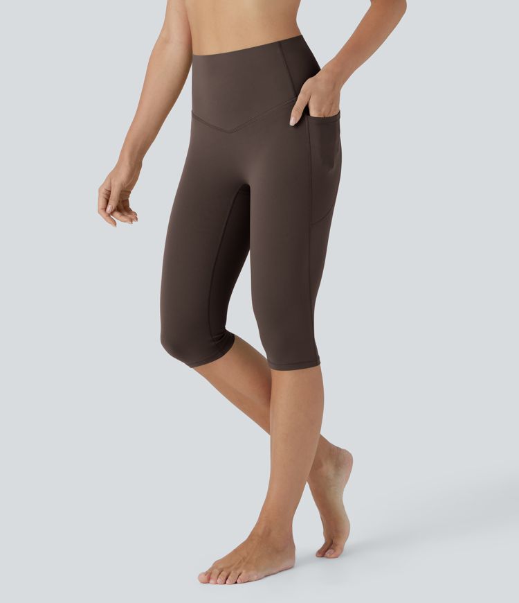 Halara UltraSculpt™ High Waisted Tummy Control Pedal Pusher Yoga Leggings with Pockets