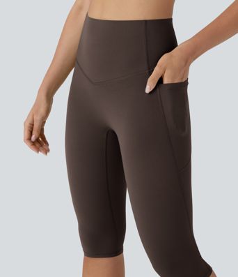 Halara UltraSculpt™ High Waisted Tummy Control Pedal Pusher Yoga Leggings with Pockets