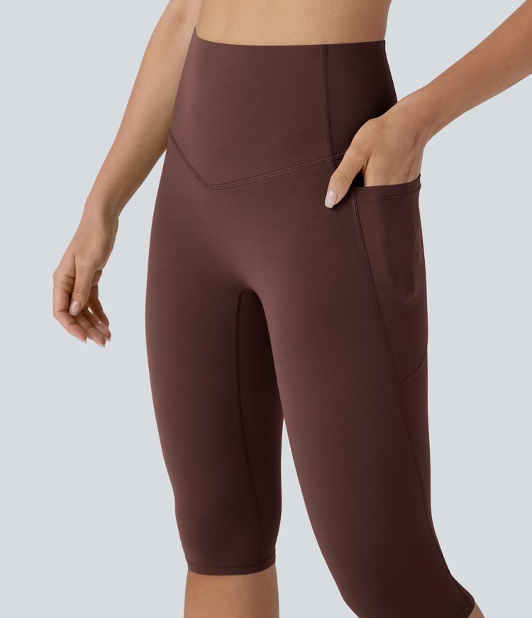 Halara UltraSculpt™ - Pedal-Pusher-Yoga-Leggings mit hohem Bund, Seitentaschen und Bauchkontrolle
