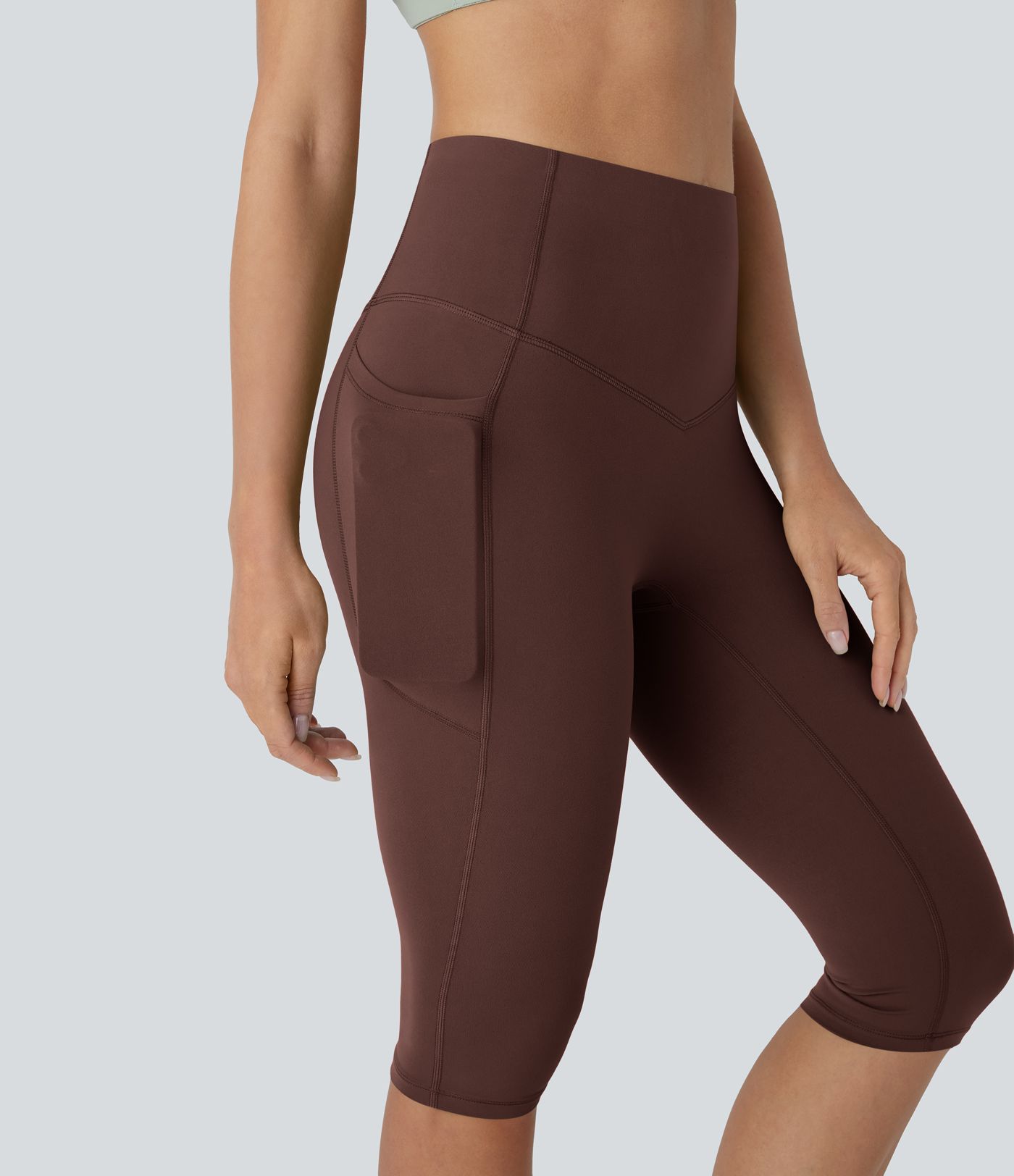 Halara UltraSculpt™ - Pedal-Pusher-Yoga-Leggings mit hohem Bund, Seitentaschen und Bauchkontrolle Halara UltraSculpt™ - Pedal-Pusher-Yoga-Leggings mit hohem Bund, Seitentaschen und Bauchkontrolle