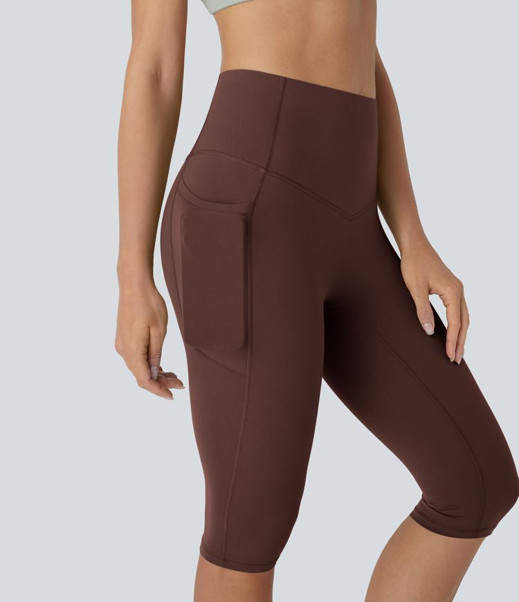 Halara UltraSculpt™ - Pedal-Pusher-Yoga-Leggings mit hohem Bund, Seitentaschen und Bauchkontrolle