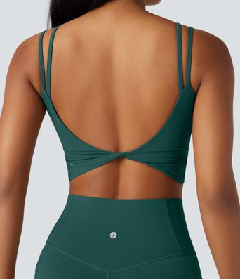 Débardeur yoga court Halara UltraSculpt™ double bretelles torsadé dos nu Débardeur yoga court Halara UltraSculpt™ double bretelles torsadé dos nu