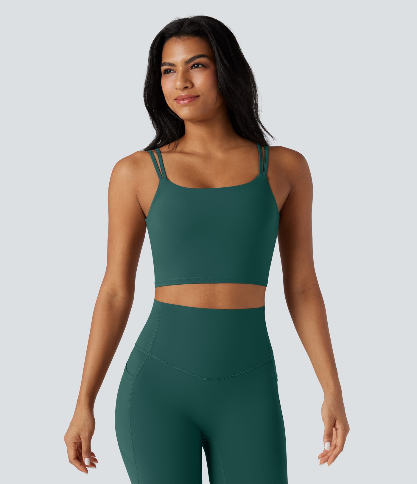 Débardeur yoga court Halara UltraSculpt™ double bretelles torsadé dos nu Débardeur yoga court Halara UltraSculpt™ double bretelles torsadé dos nu