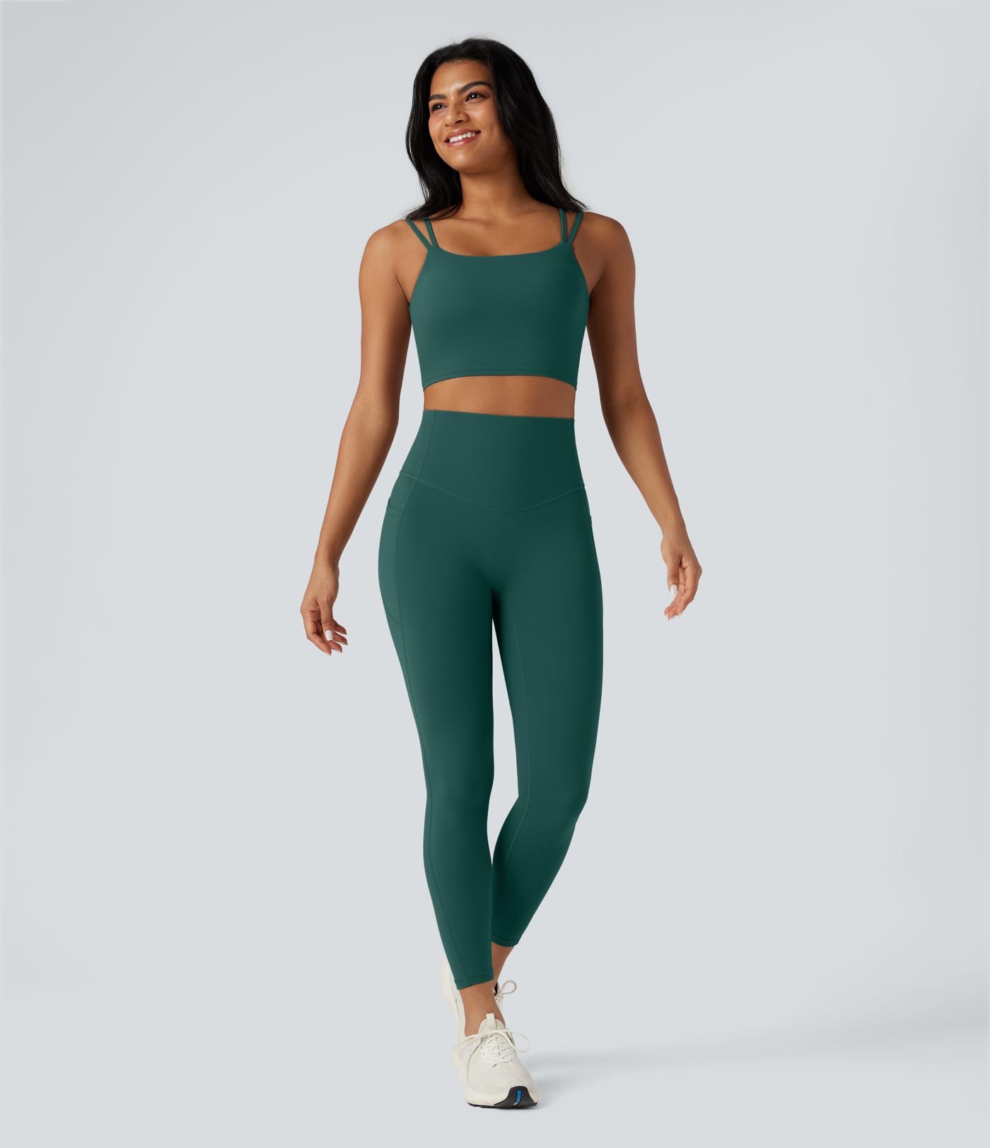 Débardeur yoga court Halara UltraSculpt™ double bretelles torsadé dos nu Débardeur yoga court Halara UltraSculpt™ double bretelles torsadé dos nu