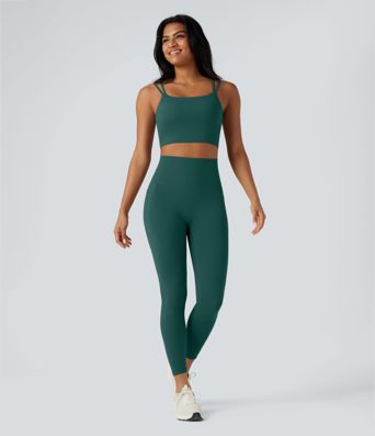 Débardeur yoga court Halara UltraSculpt™ double bretelles torsadé dos nu Débardeur yoga court Halara UltraSculpt™ double bretelles torsadé dos nu