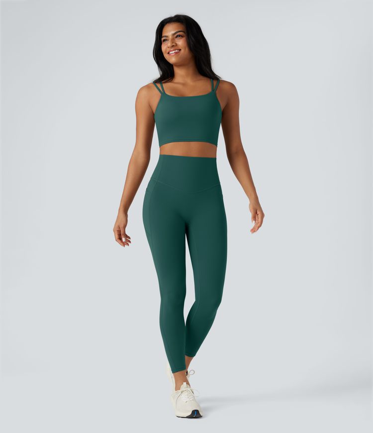 Débardeur yoga court Halara UltraSculpt™ double bretelles torsadé dos nu Débardeur yoga court Halara UltraSculpt™ double bretelles torsadé dos nu