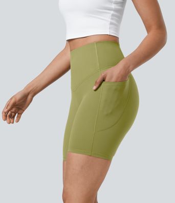 Halara UltraSculpt™ High Waisted Tummy Control Pocket Shaping Training Biker Shorts 7''