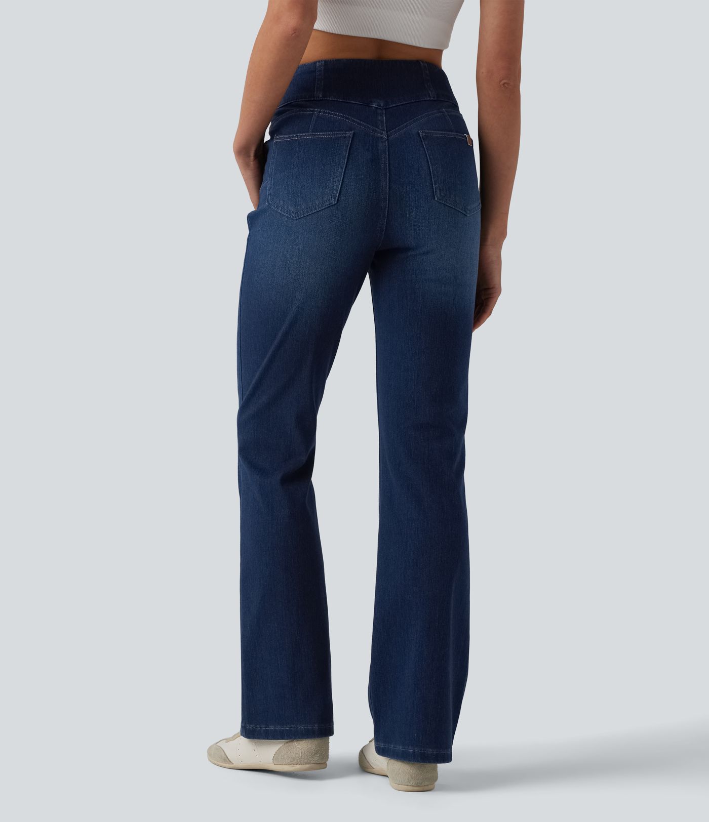 Halara Flex™ High Waisted Bootcut Denim Casual Leggings with Pockets