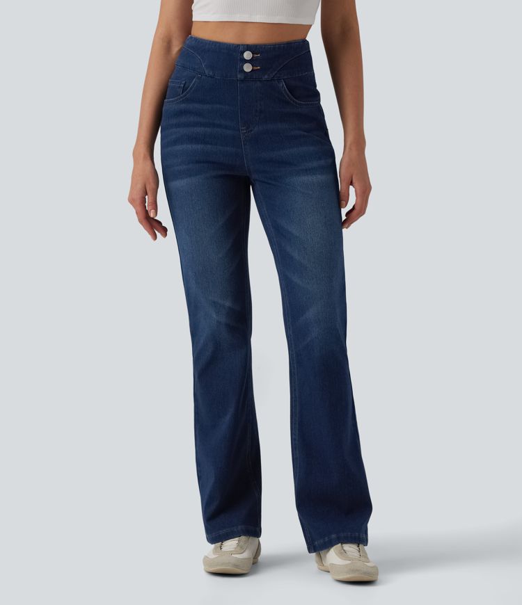 Halara Flex™ High Waisted Bootcut Denim Casual Leggings with Pockets