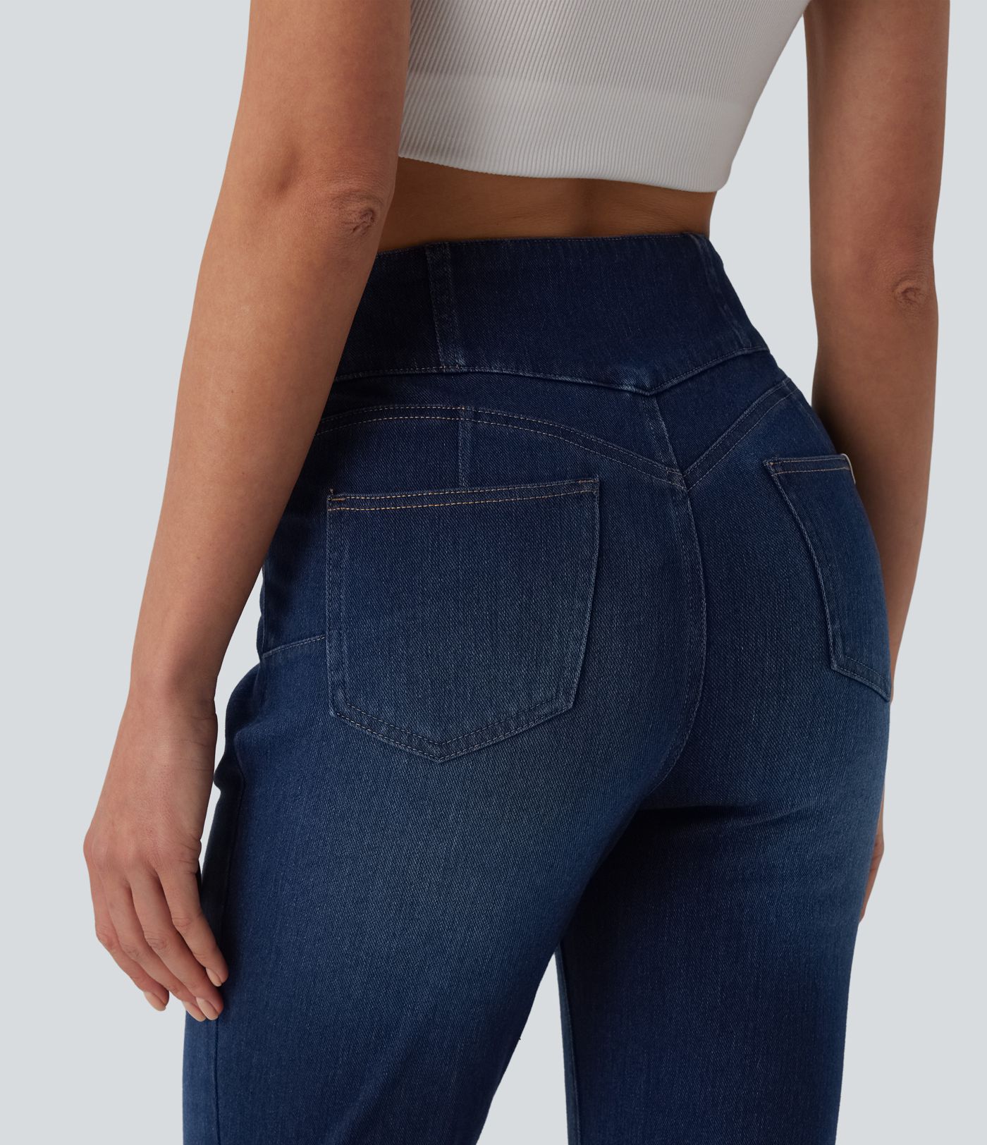 Halara Flex™ High Waisted Bootcut Denim Casual Leggings with Pockets