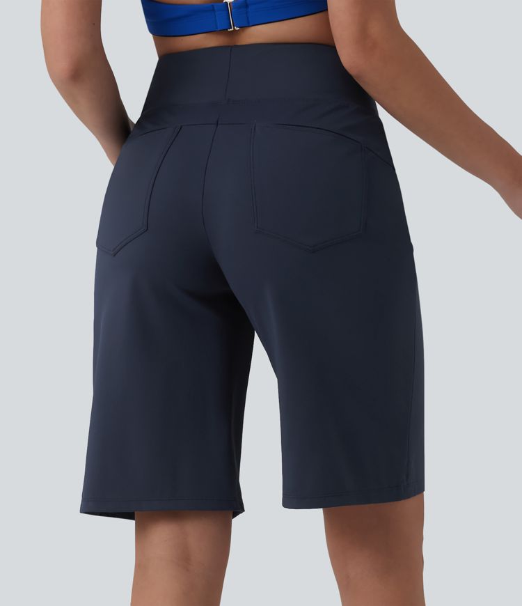 SoftlyZero™ Airy High Waisted Tummy Control Cool Touch Yoga Baggy Running Shorts with Pockets