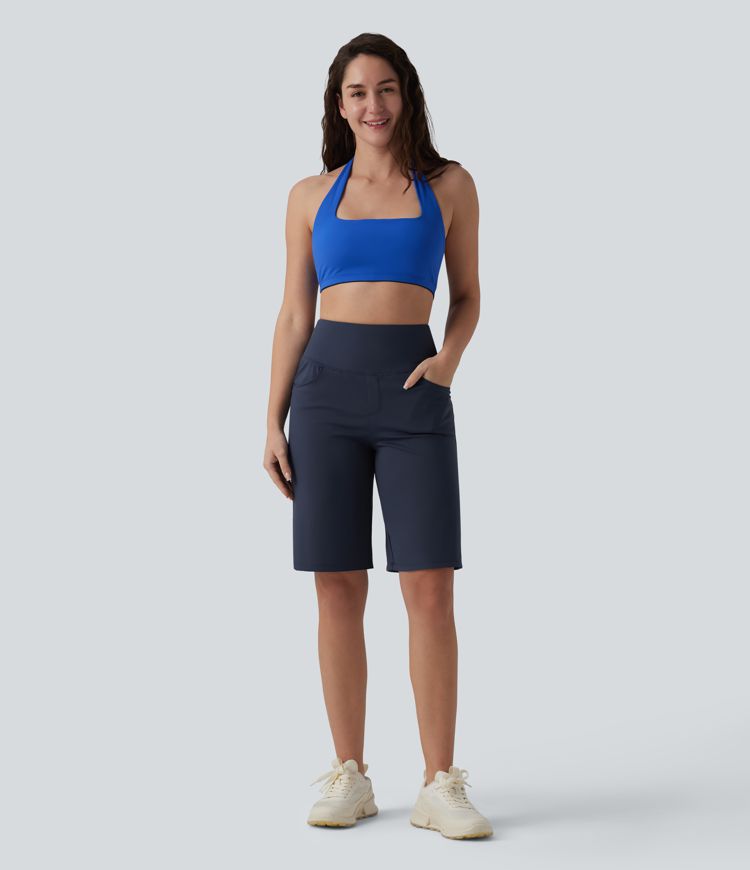 SoftlyZero™ Airy High Waisted Tummy Control Cool Touch Yoga Baggy Running Shorts with Pockets