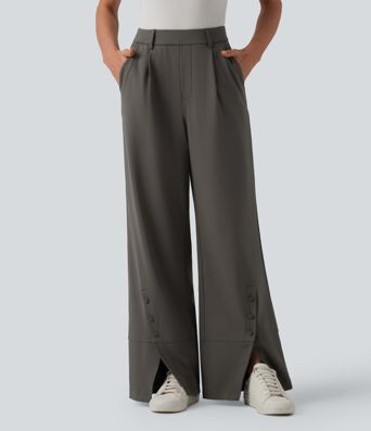 Halara Flex™ DayStretch High Waisted Straight Leg Work Pants with Pockets