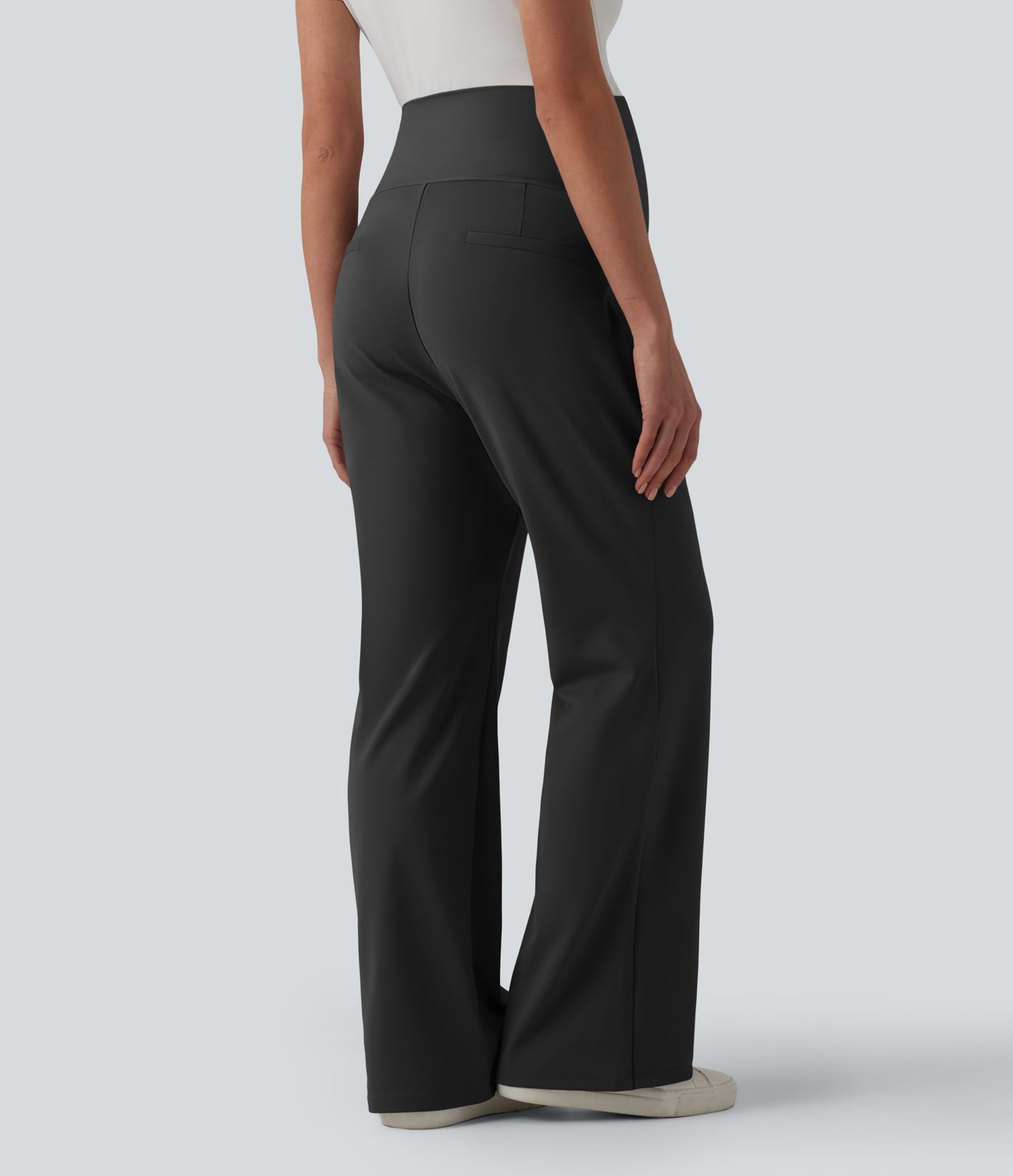 Halara Flex™ DayStretch Super High Waisted Work Maternity Flare Pants with Zipper Pockets
