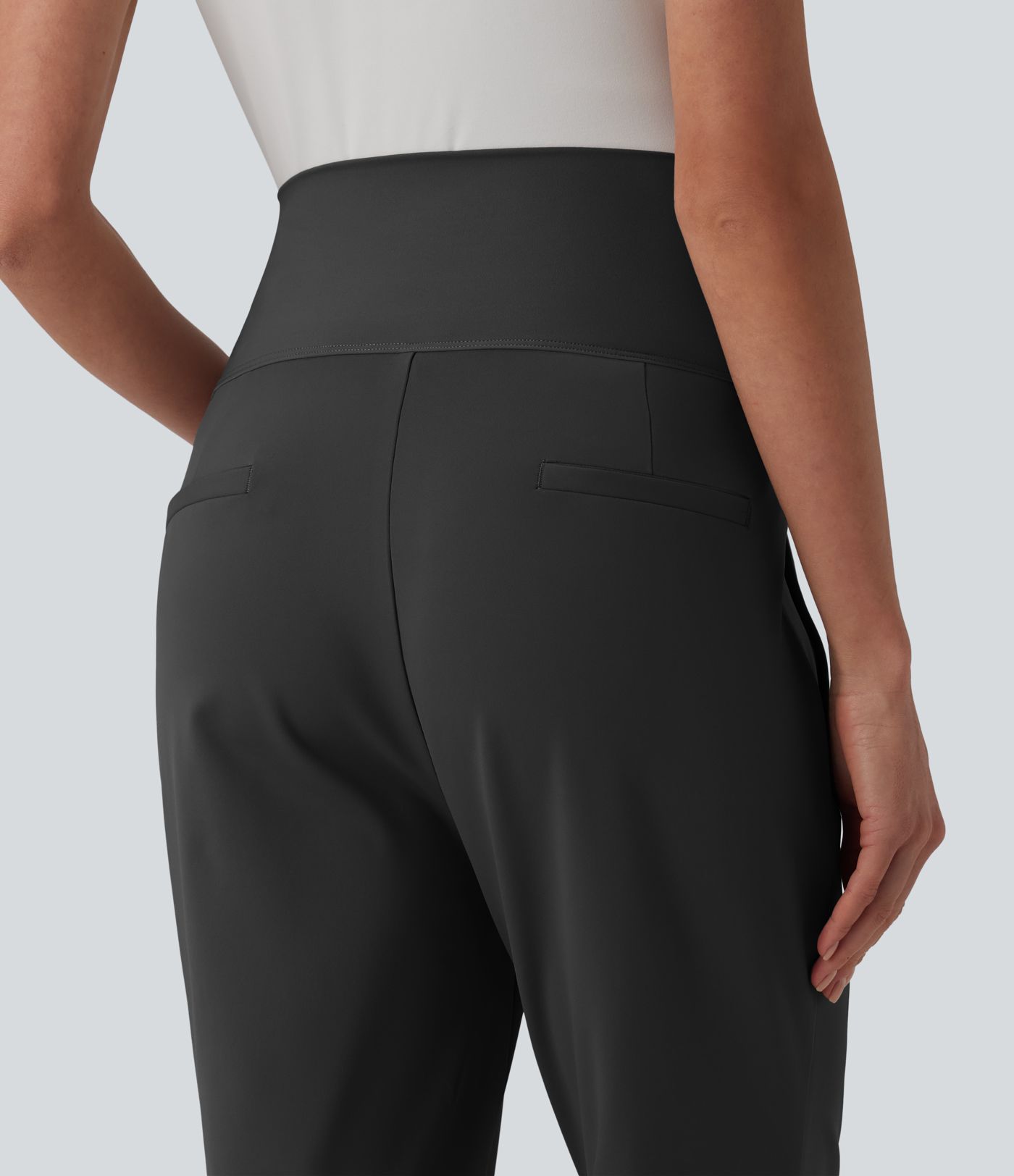 Halara Flex™ DayStretch Super High Waisted Work Maternity Flare Pants with Zipper Pockets