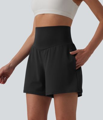 SoftlyZero™ Airy Short yoga taille haute toucher frais avec poches 12,5 cm