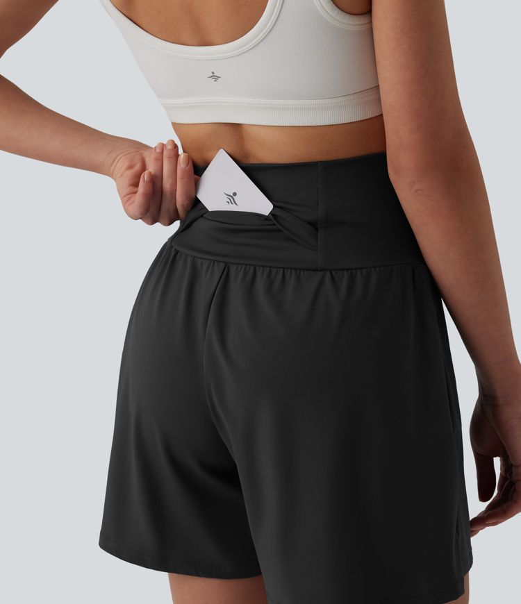 SoftlyZero™ Airy Short yoga taille haute toucher frais avec poches 12,5 cm