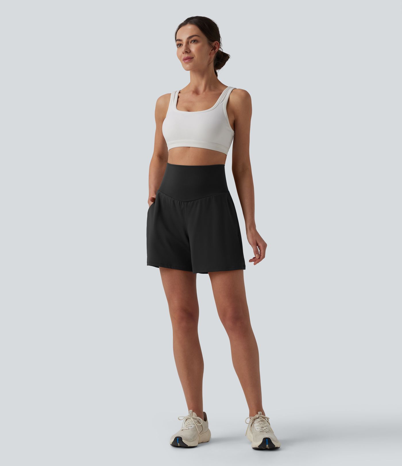 SoftlyZero™ Airy Short yoga taille haute toucher frais avec poches 12,5 cm