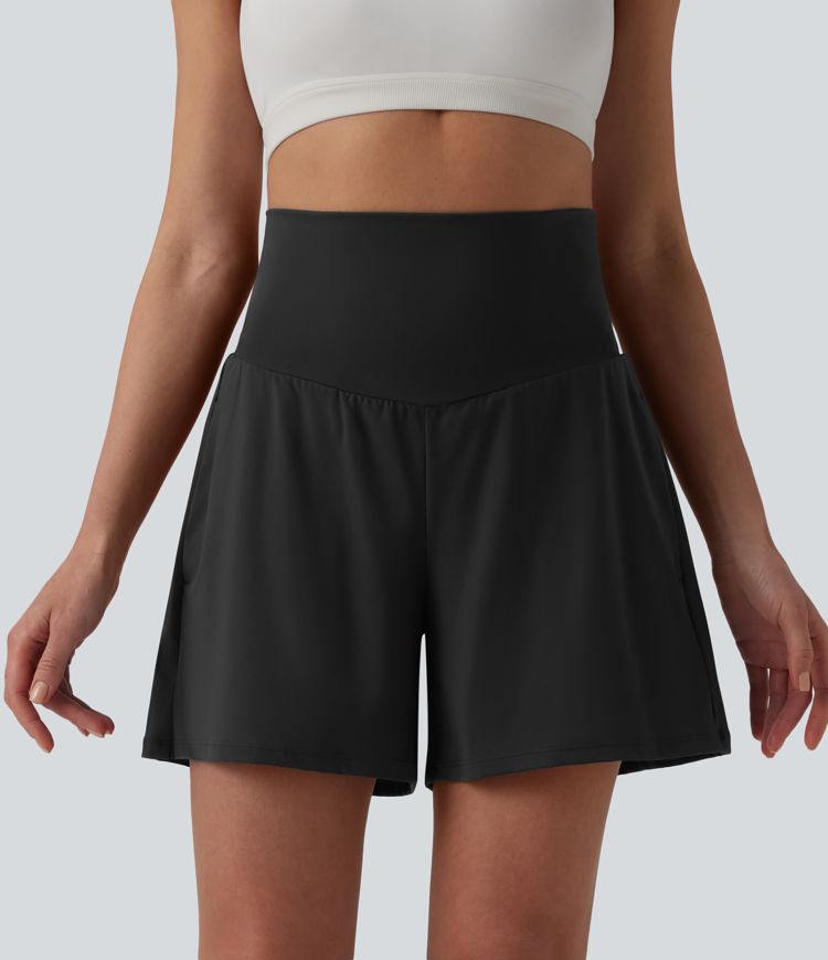 SoftlyZero™ Airy Short yoga taille haute toucher frais avec poches 12,5 cm