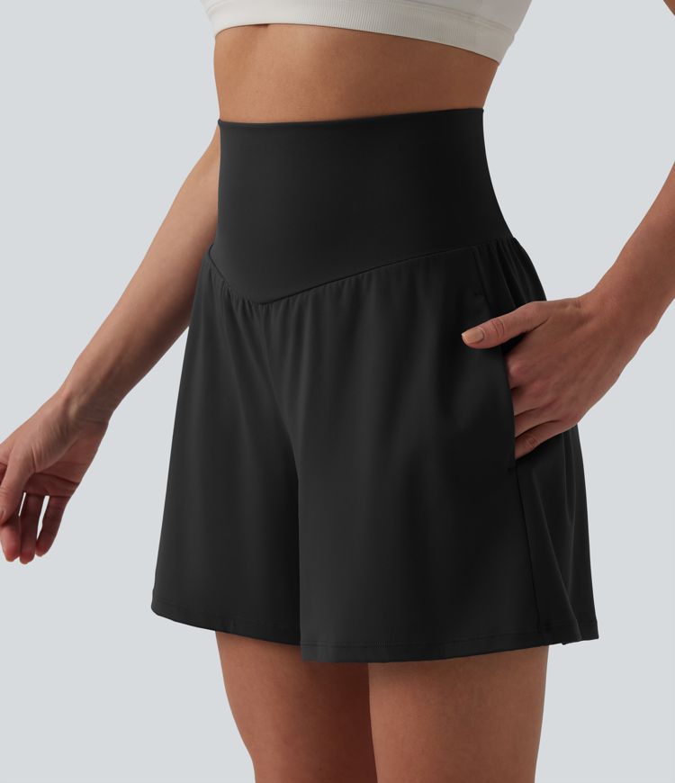 SoftlyZero™ Airy Short yoga taille haute toucher frais avec poches 12,5 cm