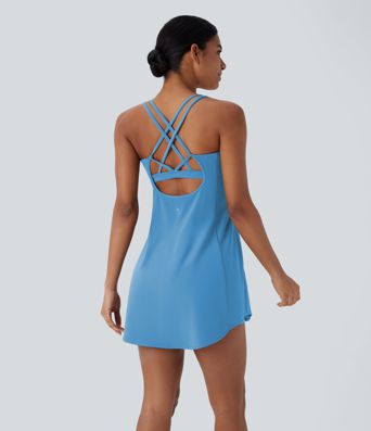 SoftlyZero™ Plush Uitgesneden Zak 2-Delige Mini Yoga Actieve Jurk A-C Cups