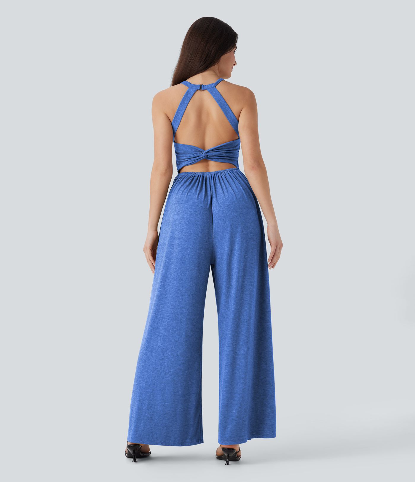 Built-in Bra Wide Leg Casual Jumpsuit with Pockets-Easy Peezy Edition