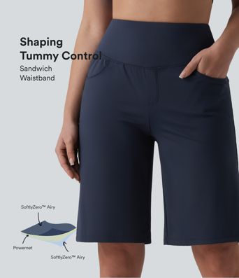 SoftlyZero™ Airy High Waisted Tummy Control Cool Touch Yoga Baggy Shorts with Pockets