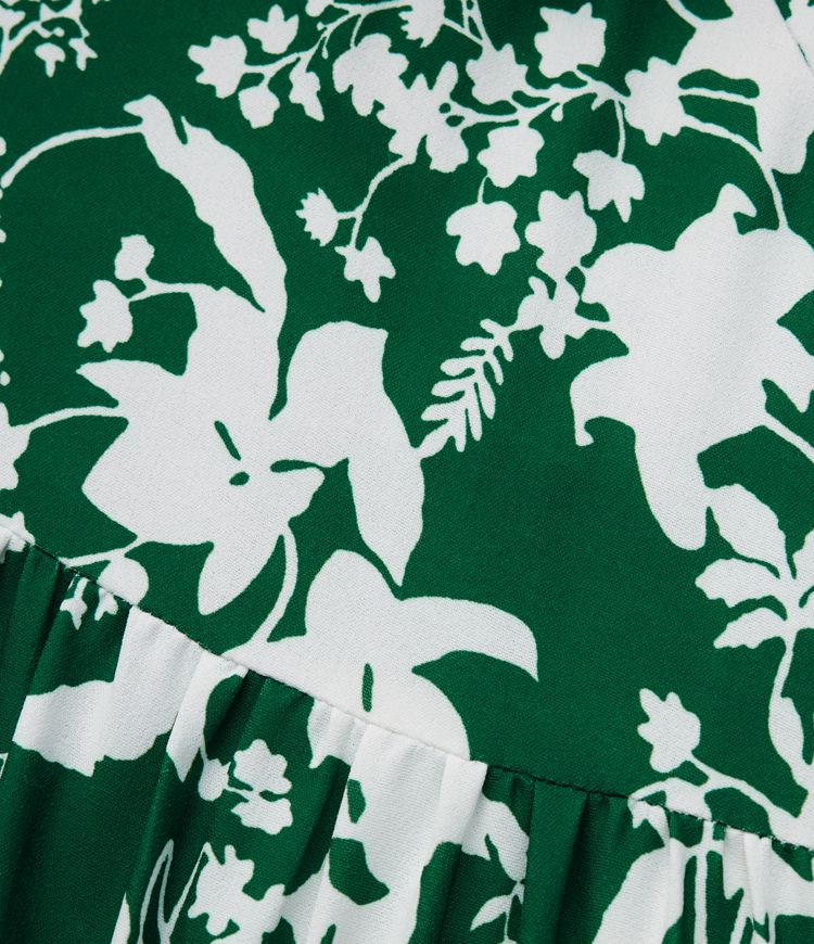 Sweetheart Neck Sleeveless Lace-up Floral Print Maxi Resort Dress