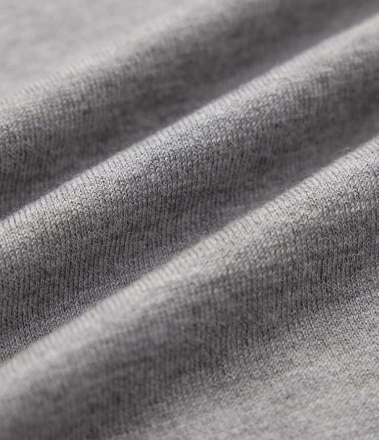 Round Neck Short Sleeve Slim Work Silk-Wool Blend Sweater