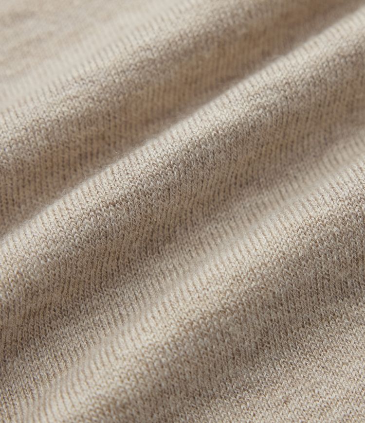 Round Neck Short Sleeve Slim Work Silk-Wool Blend Sweater