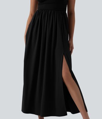 V Neck Sleeveless Flowy Maxi Casual Dress