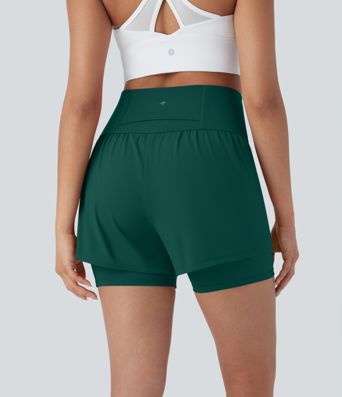 SoftlyZero™ Airy Super High Waisted 2-in-1 Cool Touch Yoga Shorts 5'' with Pockets