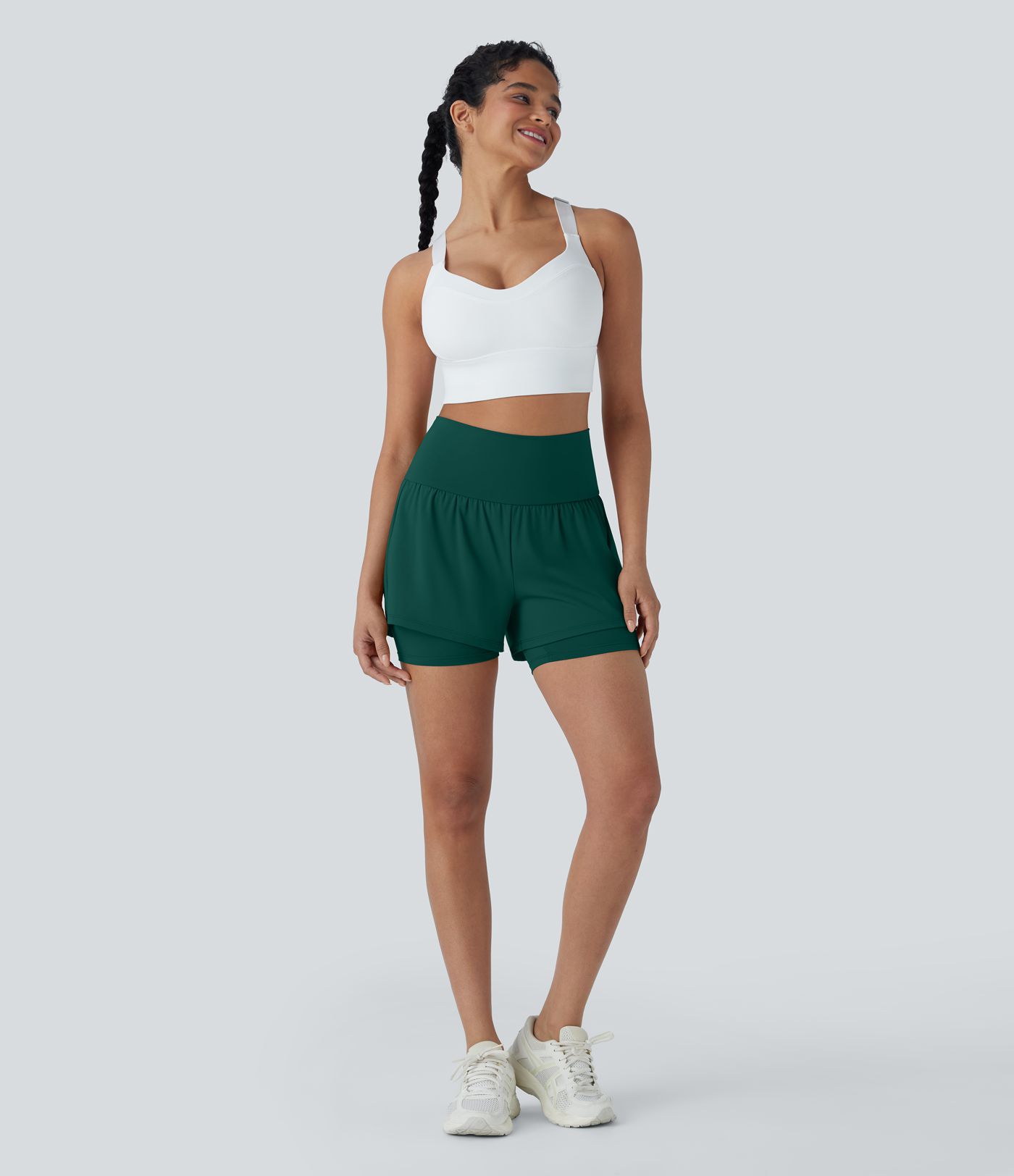 SoftlyZero™ Airy Super High Waisted 2-in-1 Cool Touch Yoga Shorts 5'' with Pockets